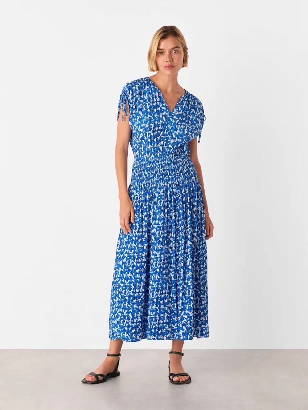 Whistles Womens Brushed Stroke Midi Dress